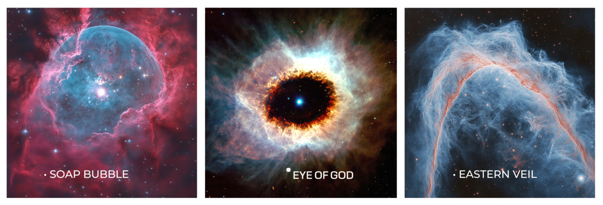 The inspirations behind the scents: Soap Bubble, Eye of God and Eastern Veil